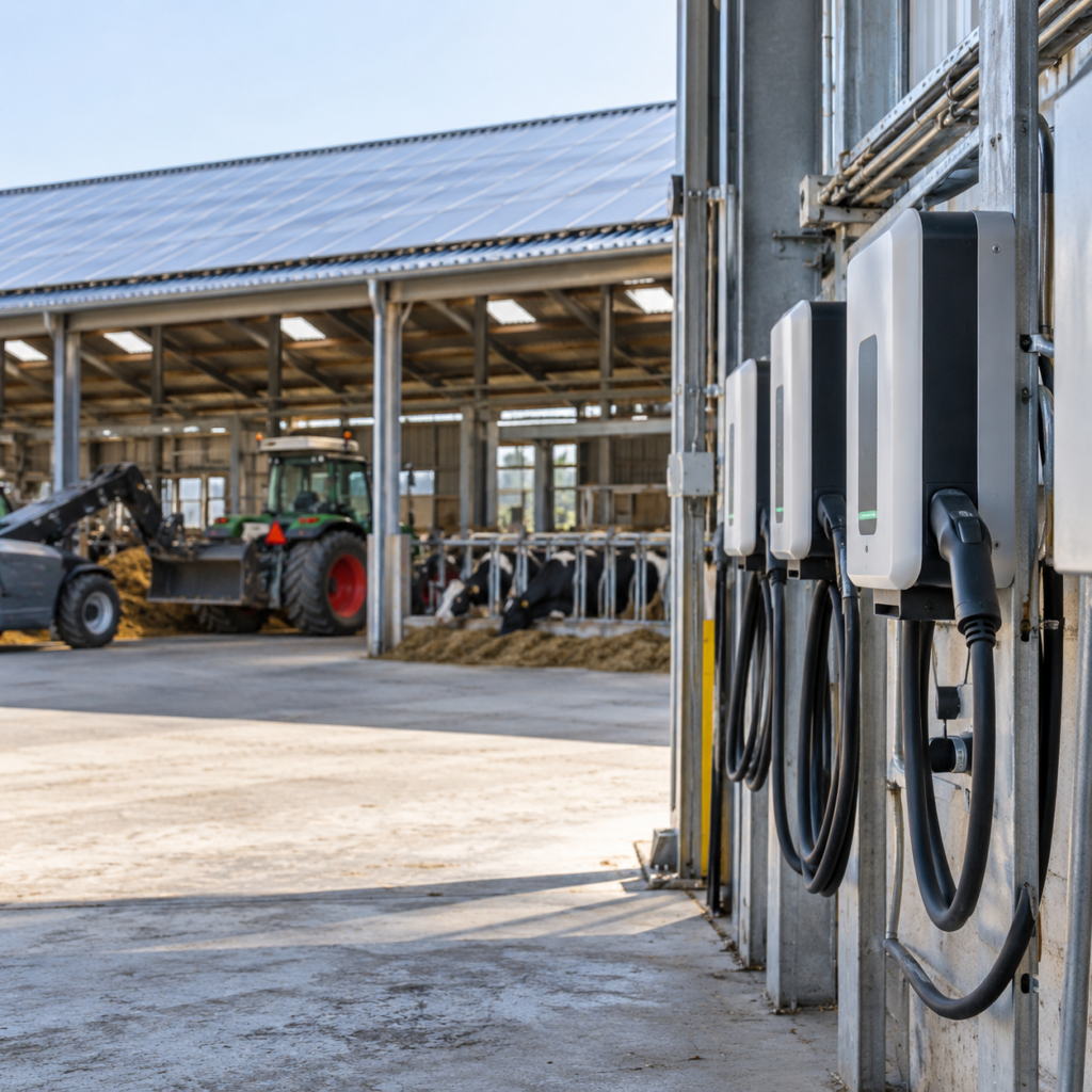 Elektrisch laden op de moderne boerderij